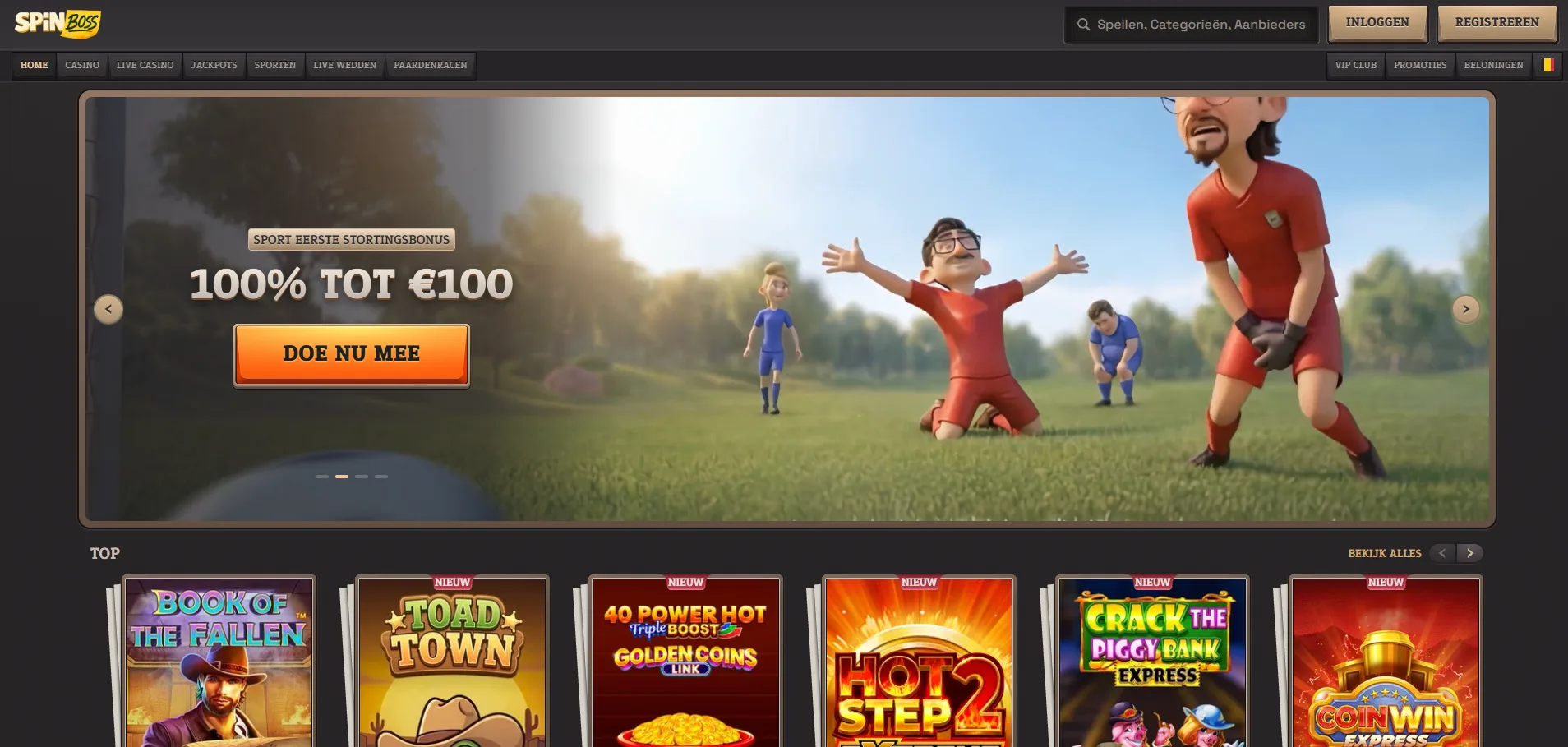 SpinBoss Casino Registreren